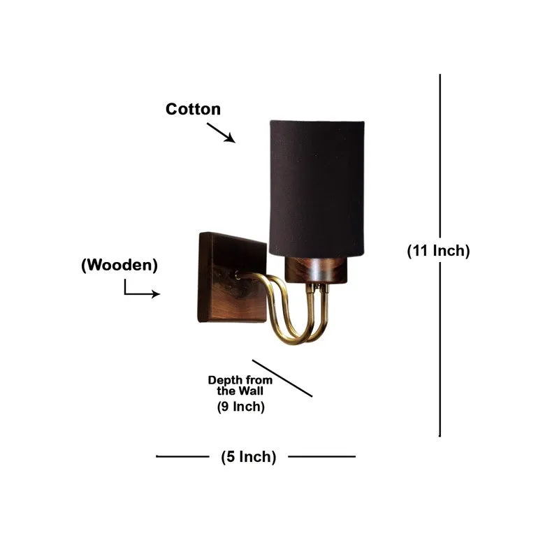 Gilded Arch Cotton Wall Lamp - Black media 7