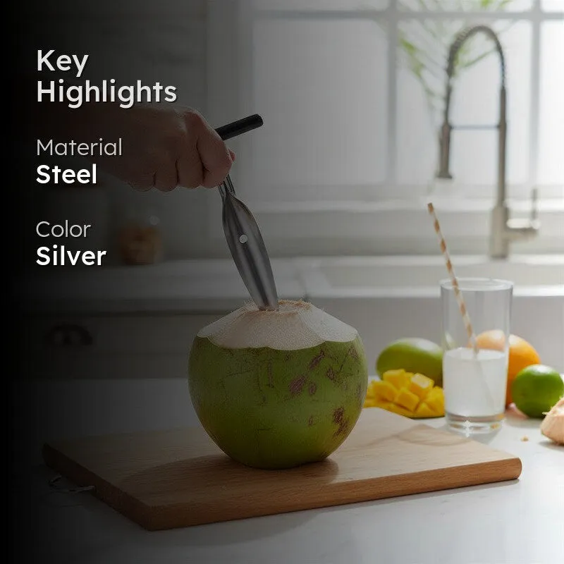 Core Ease Coconut Opener Steel Other Utilities - Silver - 2