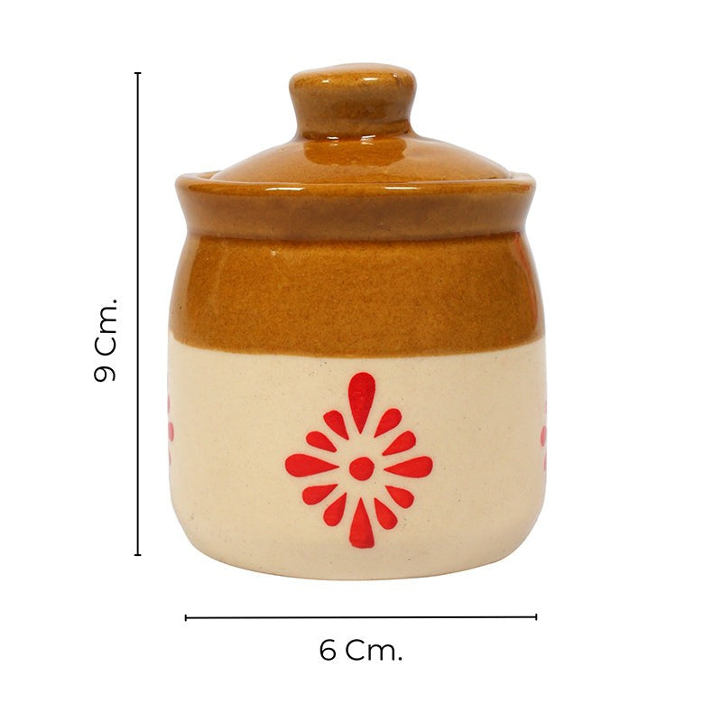 Ethnika Bharni Ceramic Jar (100 mL Each) - Set Of Two media 8
