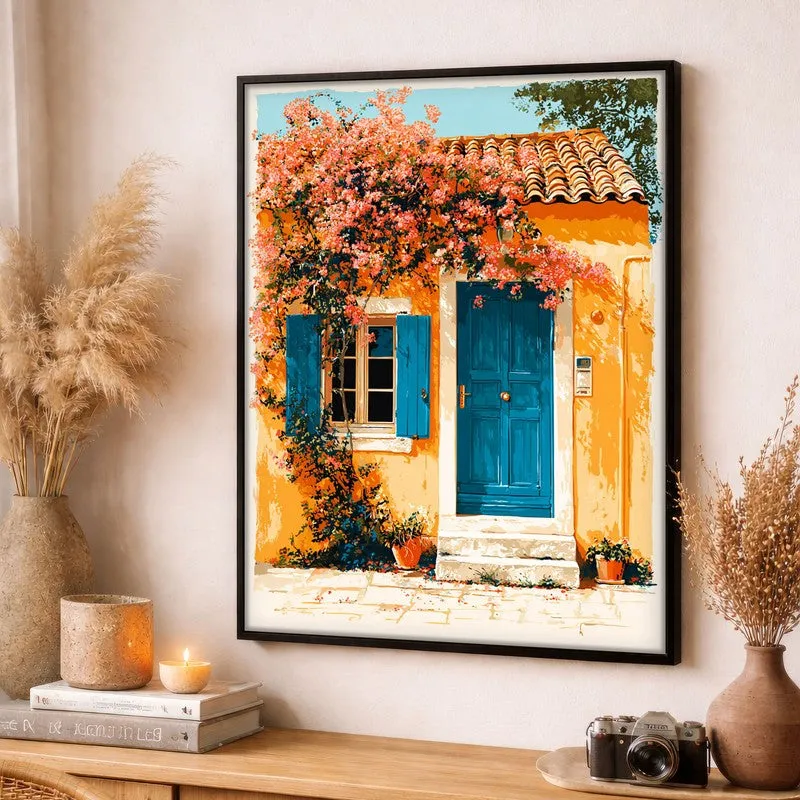 Sunny Day Canvas Wall Painting - Black Frame media 3