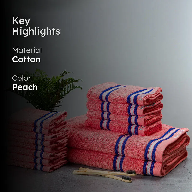 Nautica Dove Dual Cotton Towel Set (Coral) - Set Of Fourteen media 2