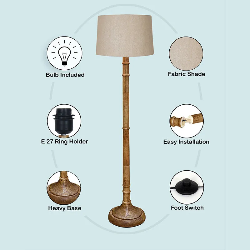 Elfin Cleo Wooden Floor Lamp - Ivory media 6