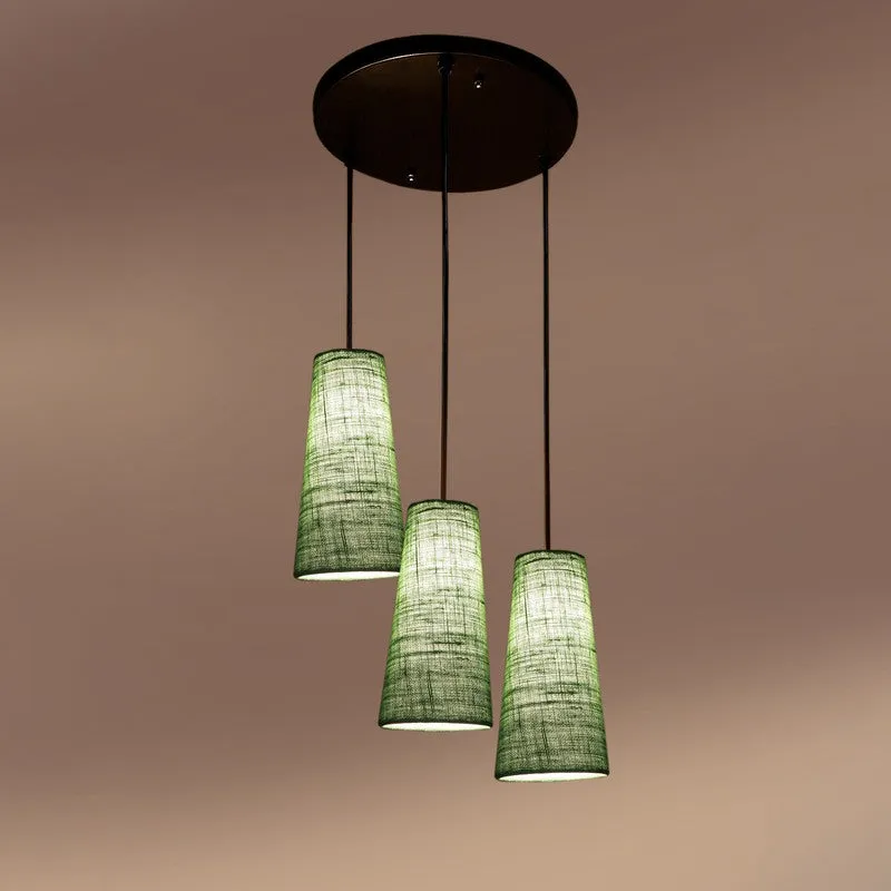 Nordic Neutral Triple Metal Ceiling Lamp - Green media 5
