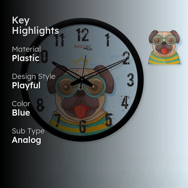 The Pug Woof Wall Clock media 2