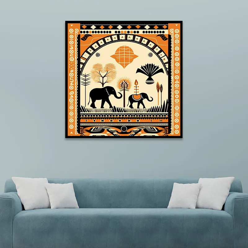Tribal Hastina Canvas Wall Art With Frame media 1