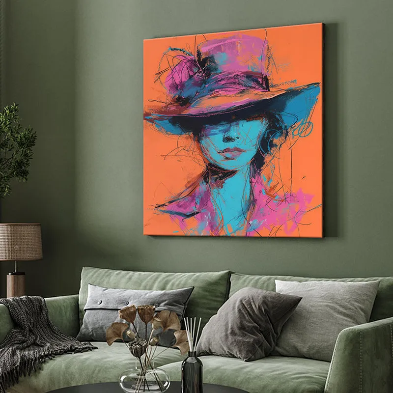 Woman With A Hat Wall Painting media 4