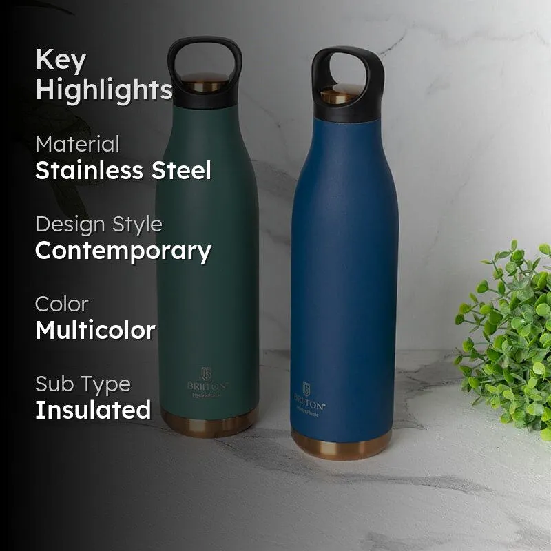 Liquid Muse Hot & Cold Thermos Water Bottle (Green & Blue, 750 mL Each) - Set Of Two media 2