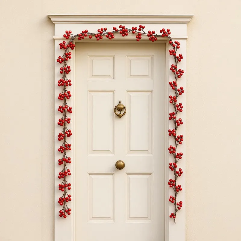 Ruby Cherry Garland Foam Christmas Ornament - Red media 3