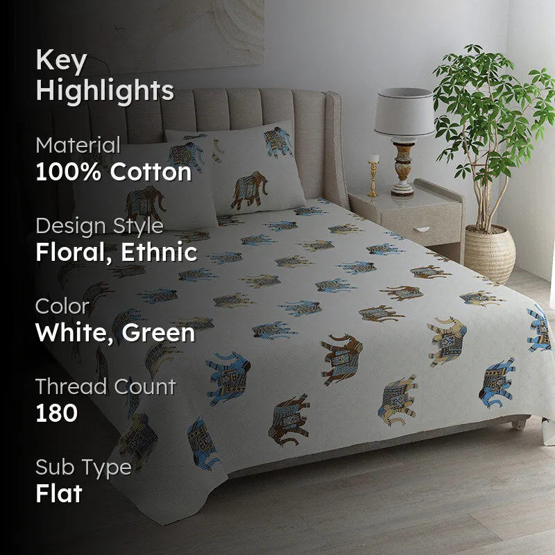 Champa Cotton Bedsheet (Multicolor) - 180 TC media 2