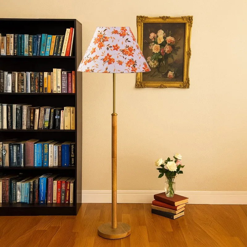 Retro Beam Wooden Floor Lamp - Orange media 3