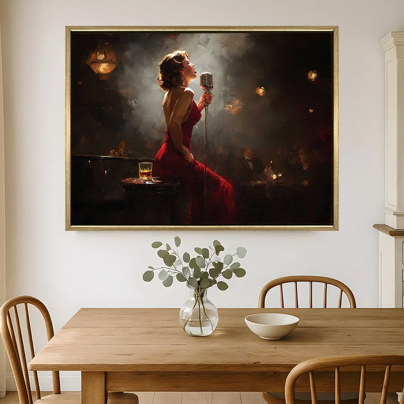 Night Ballad Canvas Wall Painting With Frame