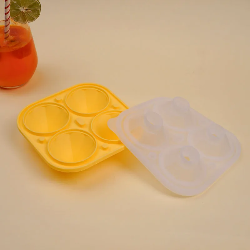 Floe Silicone 4-Cube Ice Mould - Yellow media 1