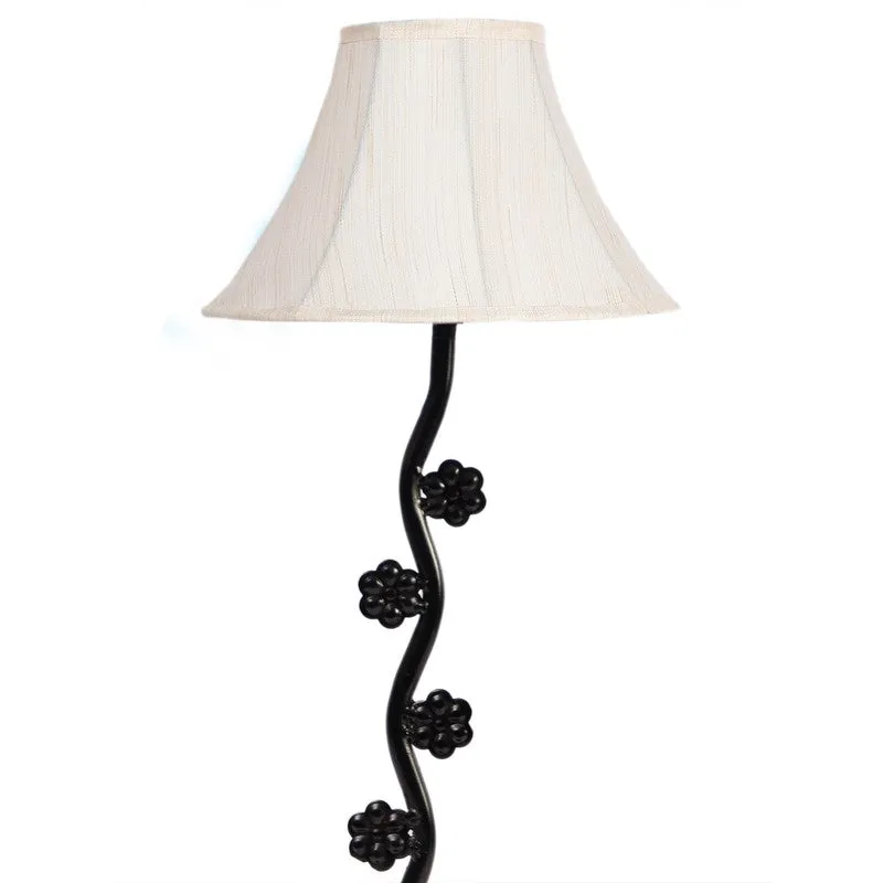 Astreva Cotton Table Lamp With Iron Base - White media 6