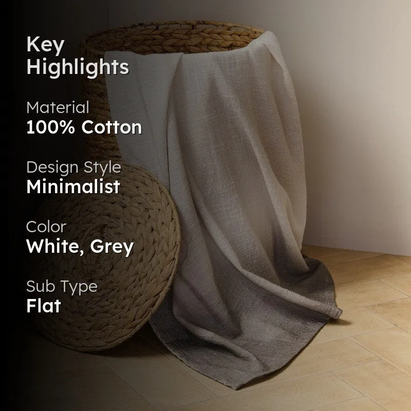 Rang Mahal Cotton Bath Towels - Off White,Grey media 2