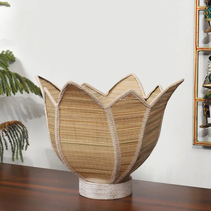 Sileon Bamboo Petal Curve Table Lamp - Beige media 3