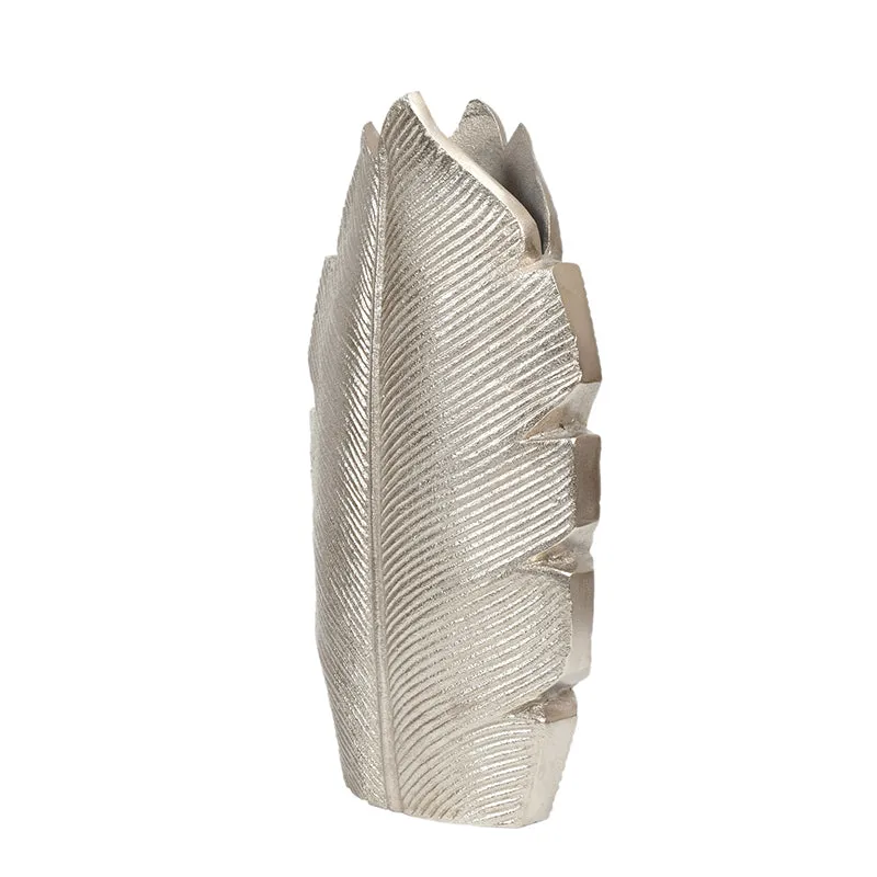 Palm Laef Vase - Silver media 6