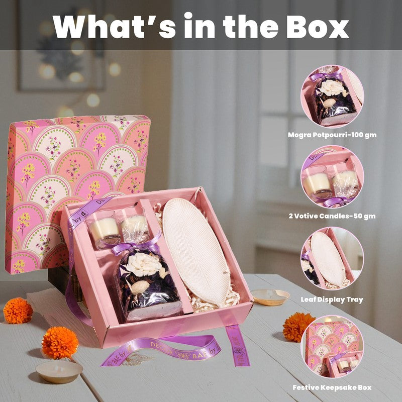 Lunar Lotus Diwali Hamper - Four Piece Set media 6