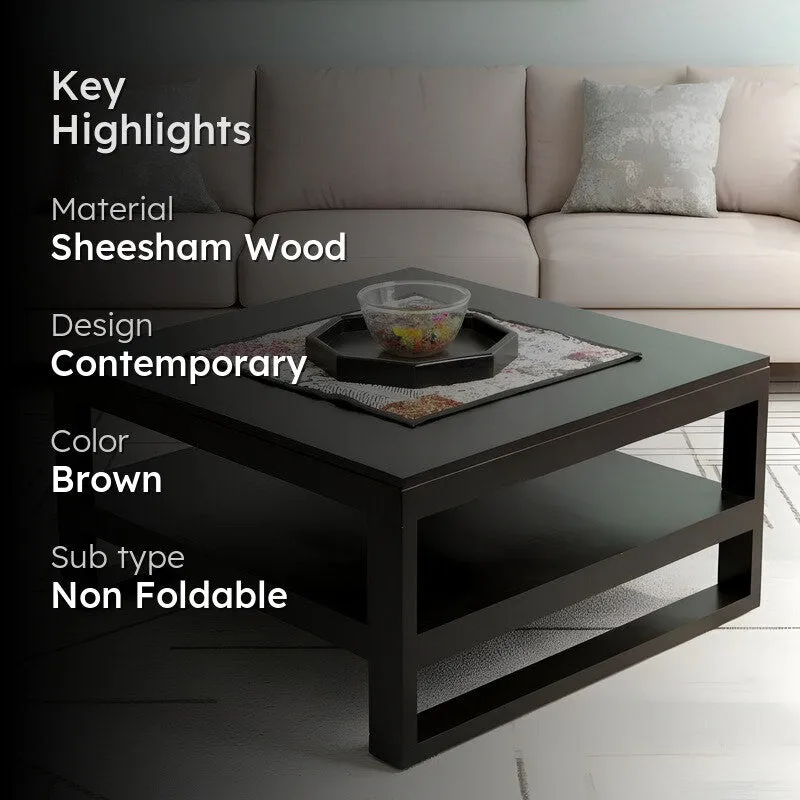 Erixon Sheesham Wooden Center Table - Taupe media 2