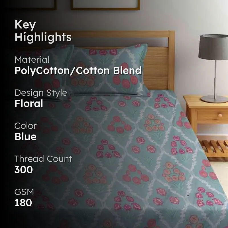 Buti Bouquet Bedsheet - 180 GSM media 2
