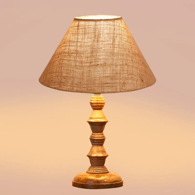 Sienna II Timber Wooden Table Lamp - Brown media 4