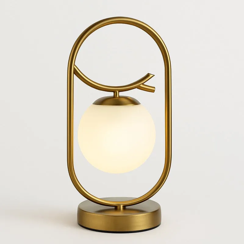 Halora Metal Table Lamp - Gold,White media 4
