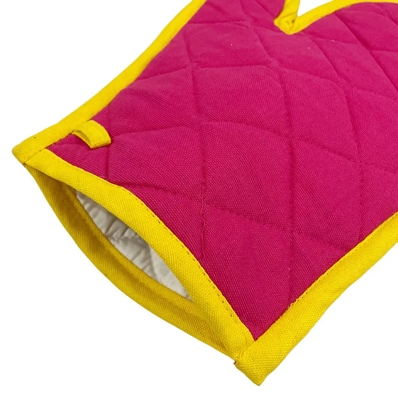 Swayam Teplo Kitchen Gloves (Pink & Yellow) - Set Of Two media 6