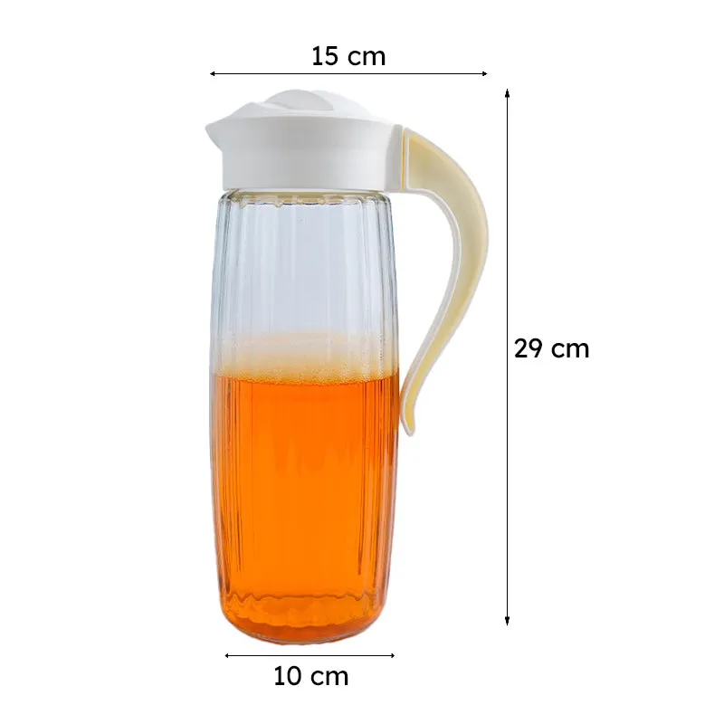 Domana Duna Transparent Jug With Lid (White) - 1600 ML media 6