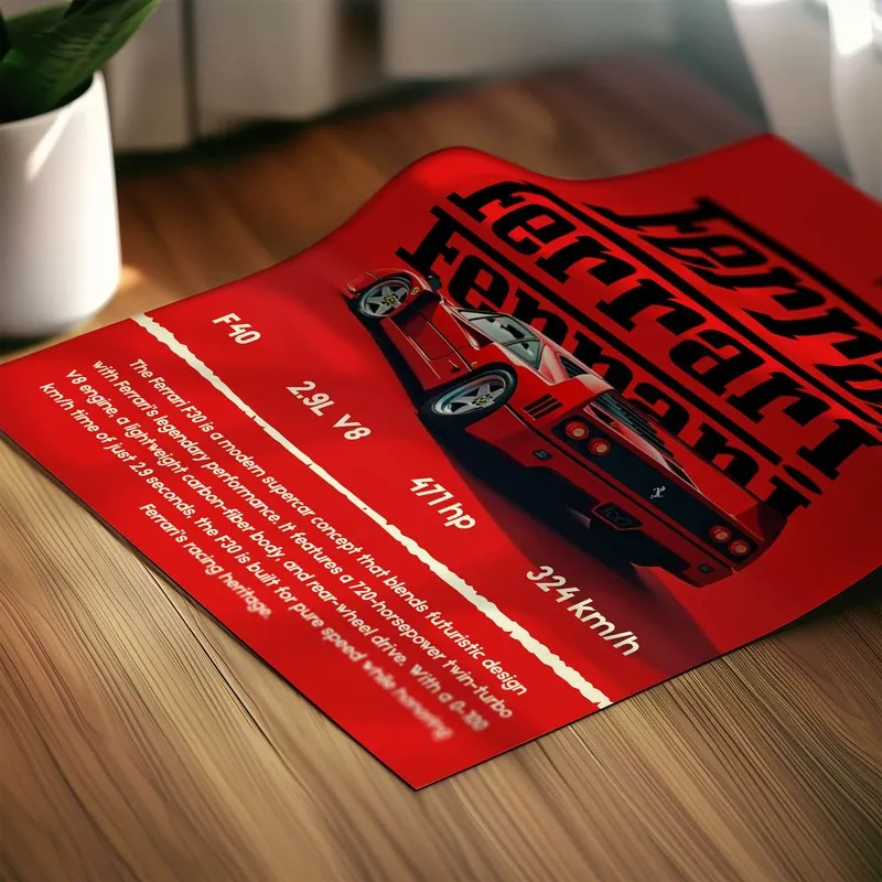 Ferrari F40 Wall Poster media 4