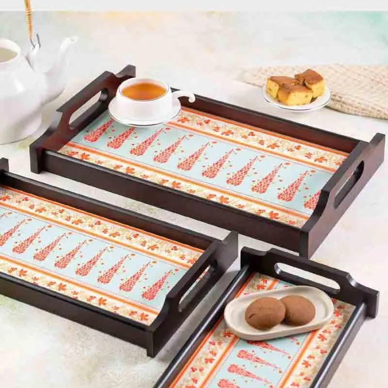 Magnate Mughal Wooden Tray media 3