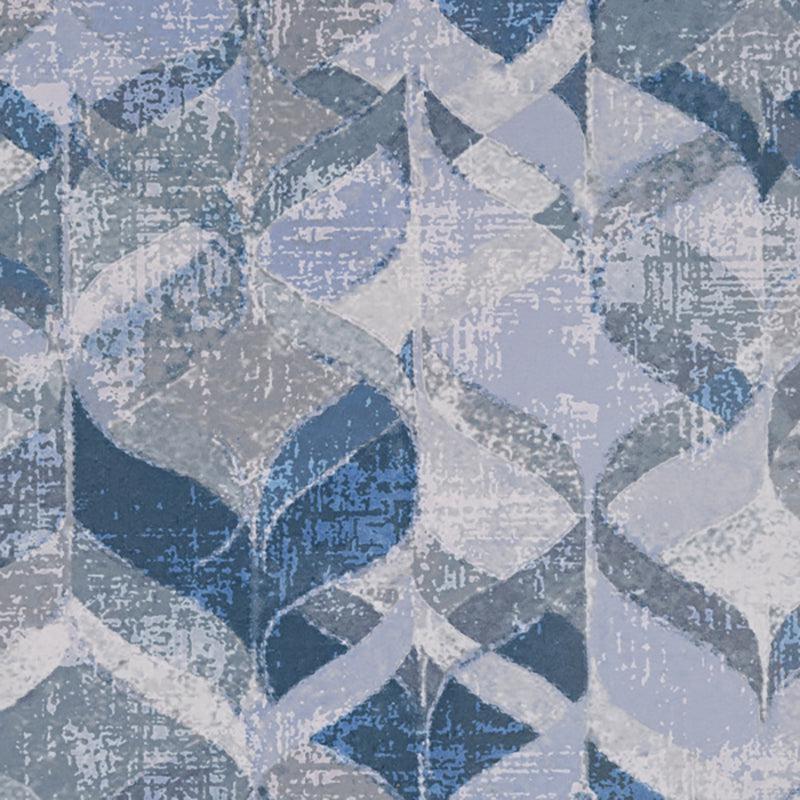 Amandil Abstract Polyester Anti-Skid Carpet - Blue media 6