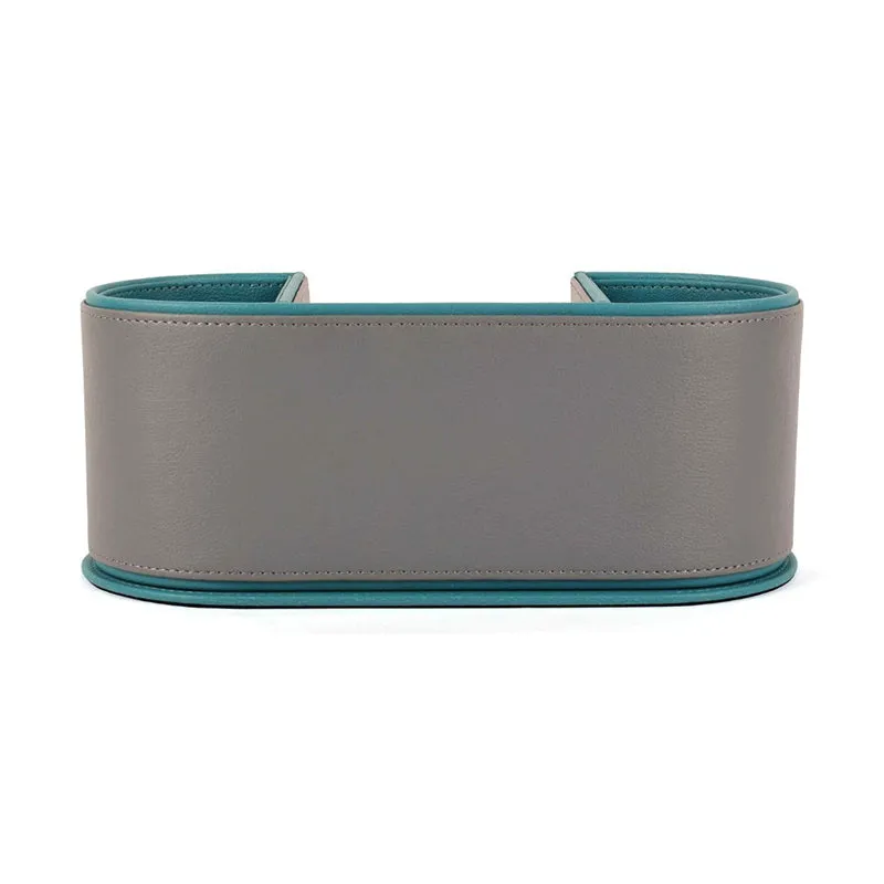 Tisca Curve Faux Leather Desk Organizer - Grey media 8