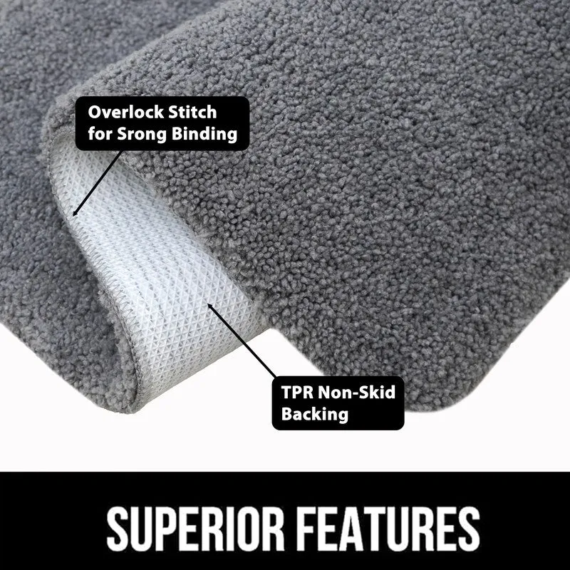 BathEase Anti Skid Bath Mats - Grey media 7