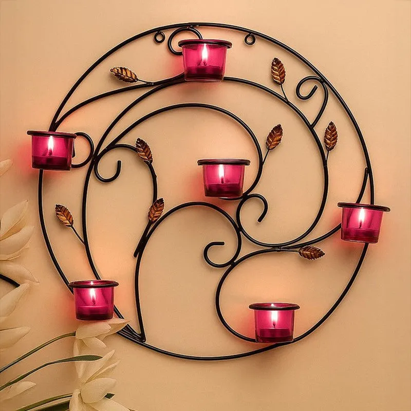 Spiral Twig Candle Holder - Pink media 1