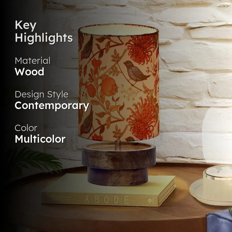 PureGlow Minimalist Wooden Table Lamp - Multicolor media 2