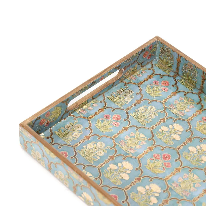 Fleur Jharokha MDF Serving Tray media 6