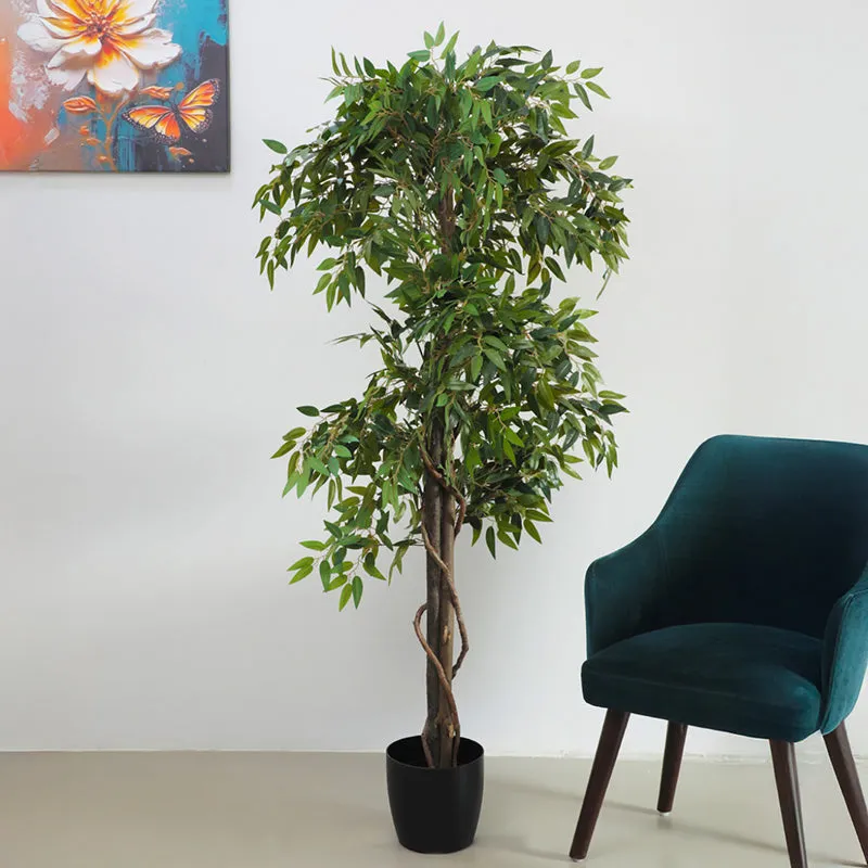 Grovera Artificial Smilax With Black Plastic Pot - 6 Feet media 3