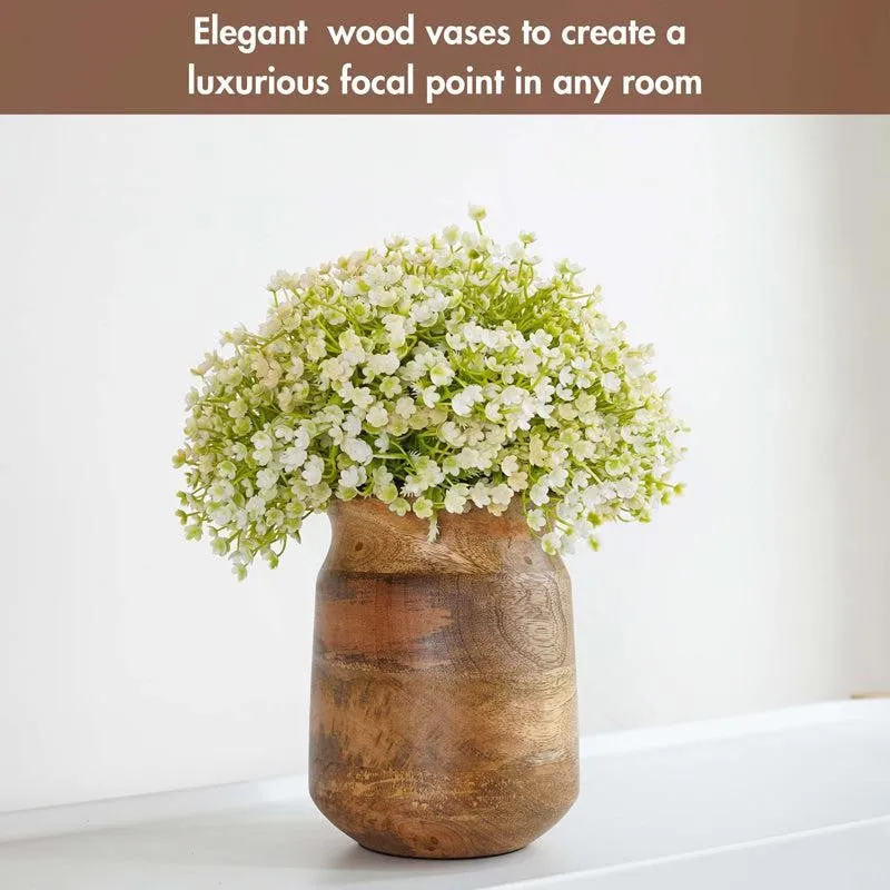 Mangia Wooden Vase - Light Brown media 3