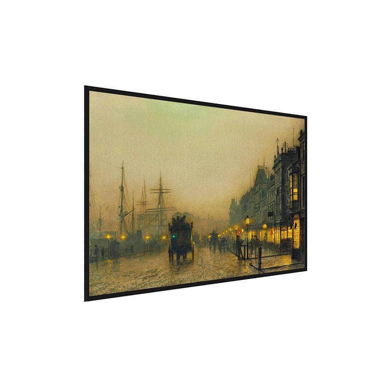 Reekie, Glasgow Canvas Painting By John Atkinson Grimshaw - Black Frame media 3