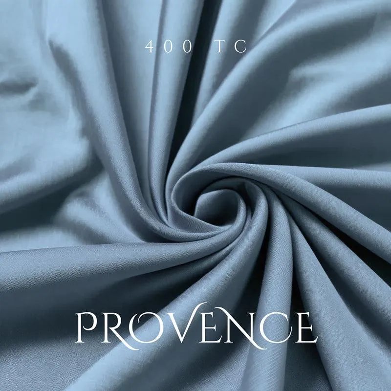 Moonweave Solid Cotton Bedsheet (Slate Blue) - 400 TC media 6