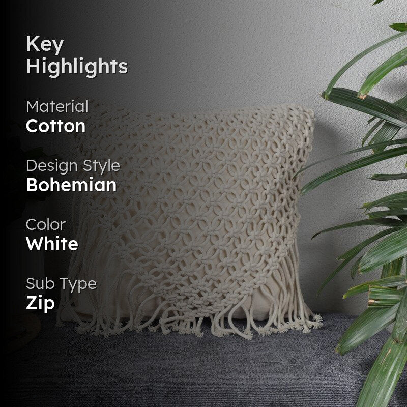 Dievo Macrame Cushion Cover media 2