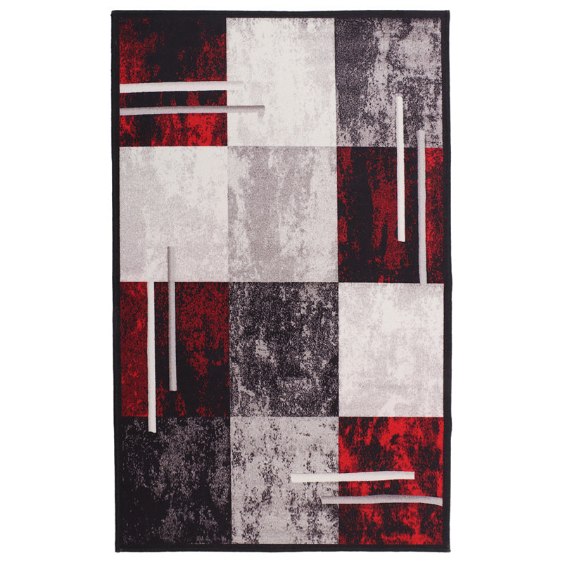 Crimson Checks Anti-Skid Carpet