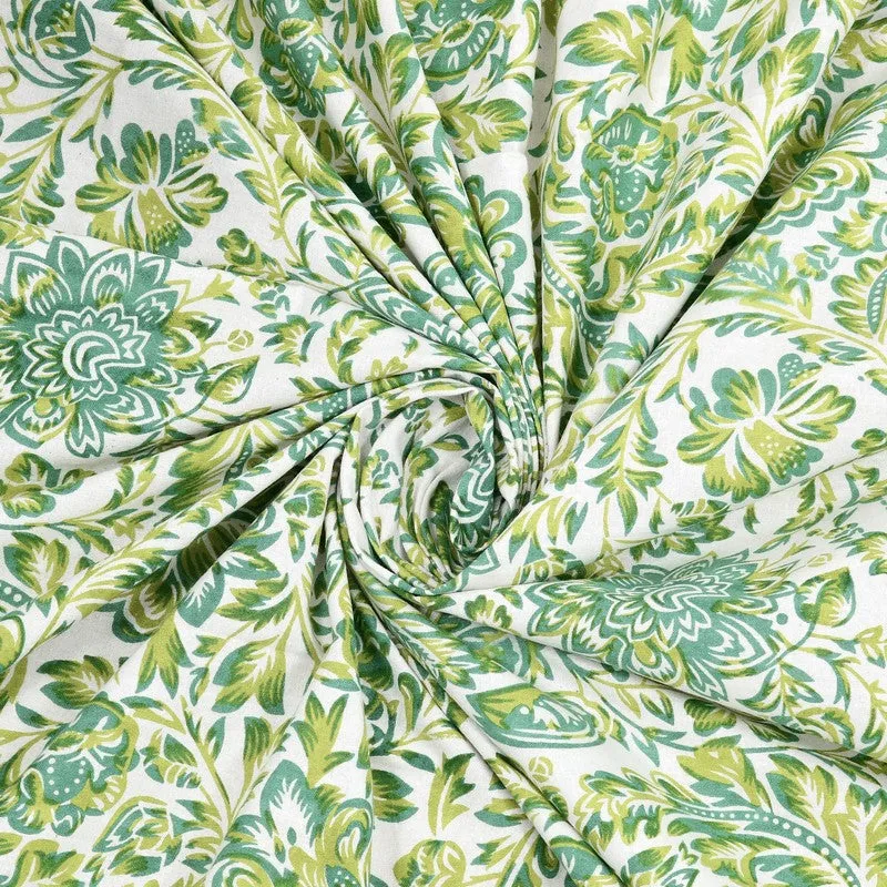 Patterna Cotton Bedsheet (Green) - 240 TC media 5