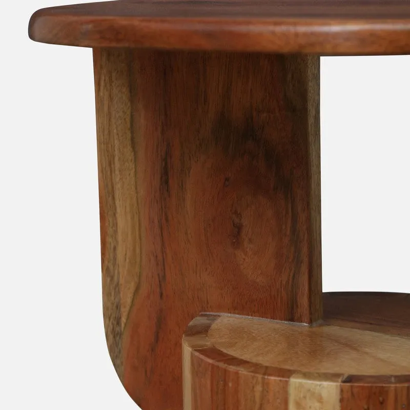 LineaForm Acacia Wood Side & Bedside Tables - Brown media 7
