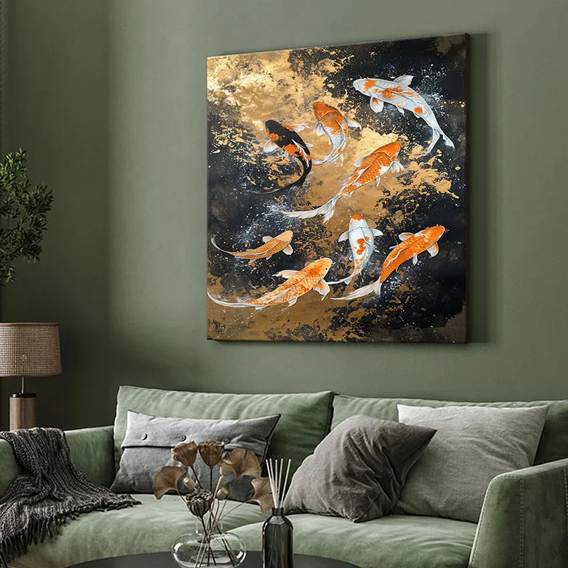 Koi Fish Poly Canvas Wall Painting media 4