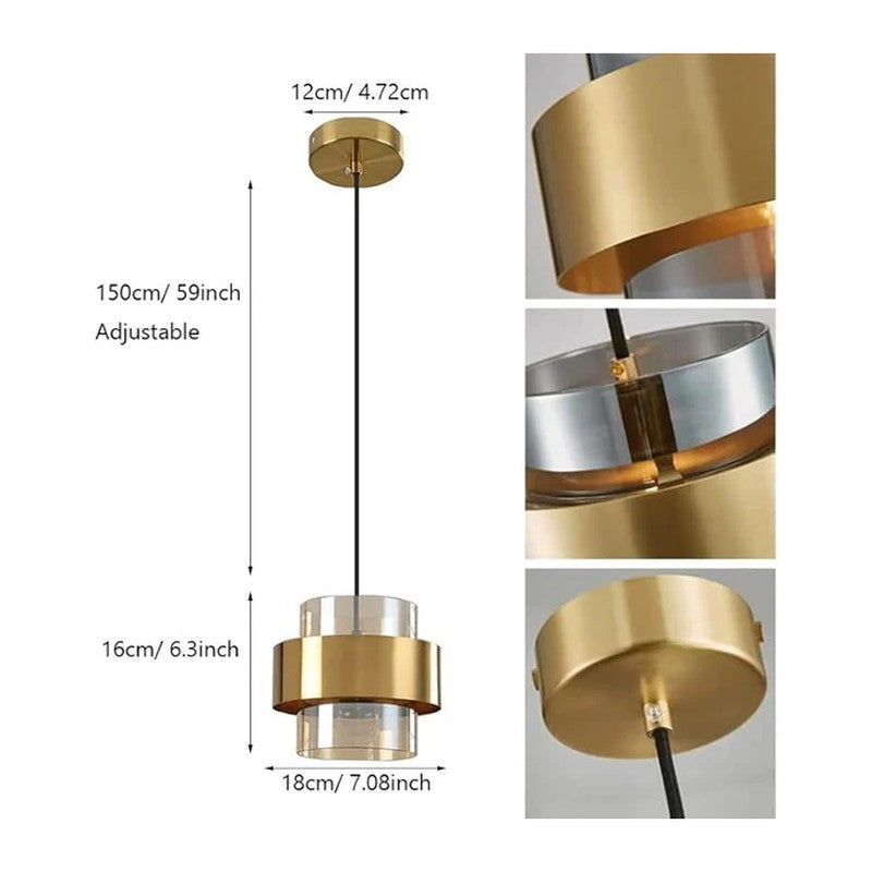 Golden Capsule Glass Ceiling Lamp media 8