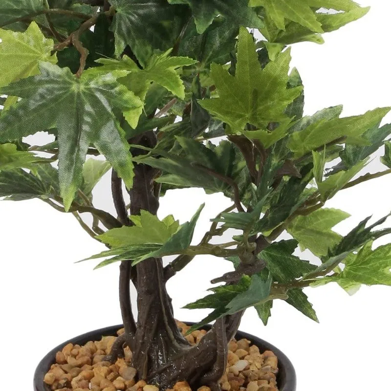 Artificial Green Maple Bonsai Plant With Ceramic Pot - 0.8 Feet media 4