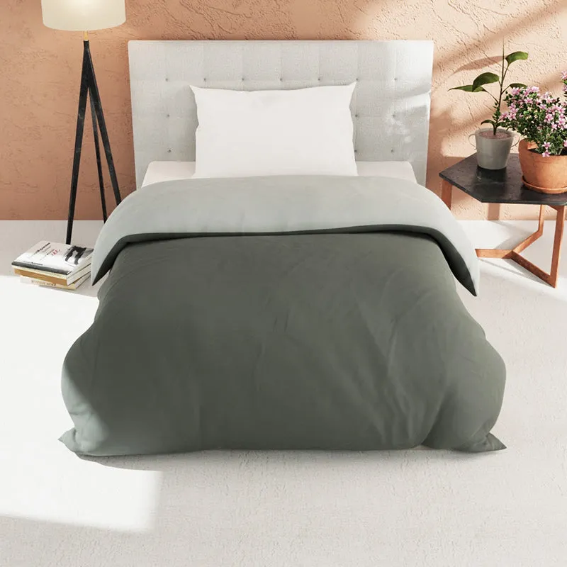 Mortimer Reversible Solid Comforter (Grey) - 150 GSM media 3