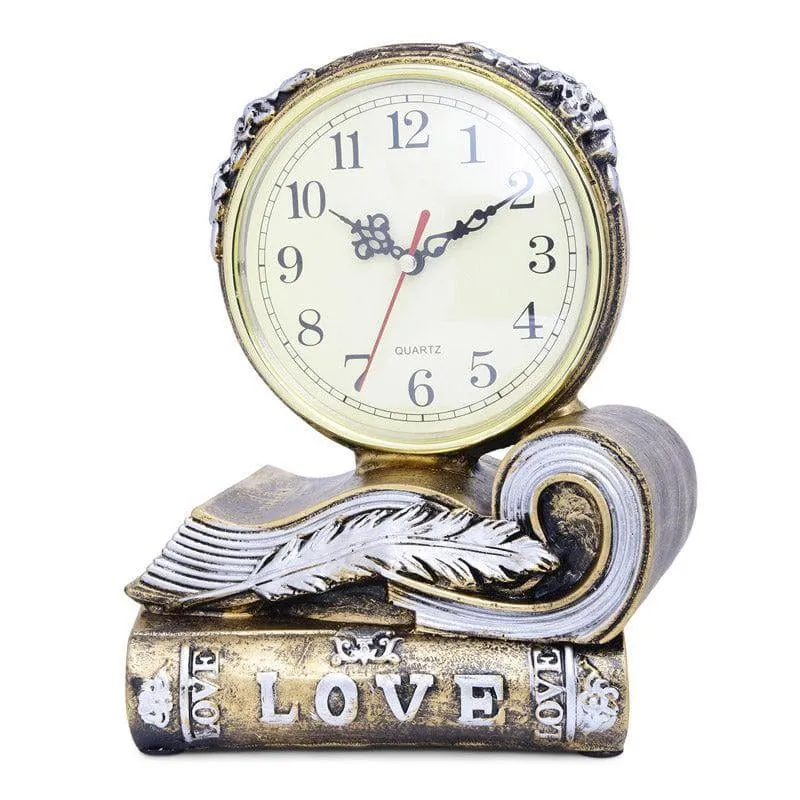 Love Script Clock - Gold media 4