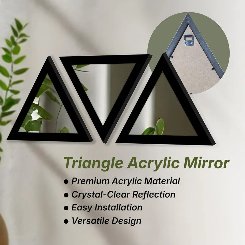 TriAxis Reflector Wall Mirrors (Black) - Set Of Six media 6