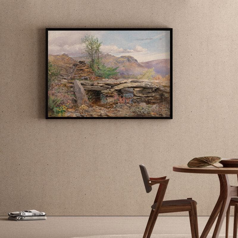 North Wales Canvas Wall Painting - Black Frame